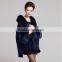 Sunshine soul cape in fleece fabric with faux fur collar women's winter coat