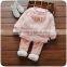 B41002A Cute children clothing sets girls sweatshirt and trousers