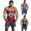 Men Gym Tank Top Captain America Muscle Stringer Bodybuilding Fitness Shirt