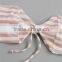 Stripe Printed Bikini Brazilian Micro Thong Twist Bandeau Bikinis Swimwear