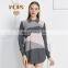 2015 New Design Long Style Striped Pattern Cashmere Sweater Knitwear