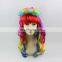 Fashion Women Rainbow Long Curly Wavy Party Wigs