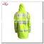 oem custom reflective fluorescent yellow keep warm oxford rain coat