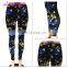 Hot Sale Women Water Print Soft Girls Brushed Leggings 92% Polyester 8% Spandex