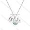 Double ball chain couple bear stainless steel christmas jewelry necklace for gift 2017