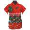 Perot print Hawaiian Man's shirt beach ware summer Man's shirt 100% polyester fabric shirt