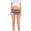 Lace-up Waist Women Trousers Europea Ladies Stripe Shorts