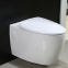 Bathroom promotion p trap round shape toilet bowl  sanitary ware ceramics wall hung back to wall toilet seat