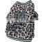 Cool Pet fat dog leopard print jacket Bulldog puppy Letter Clothes small-breed dog