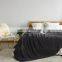 Fashion Smooth Adult Office Black Cotton Waffle Blanket For Convenient