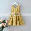 Girls' Dress 2020 Summer Cotton V-Neck Plaid Vest Clothes Dress