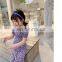 Girls suit plaid floral U-neck blouse plus trousers 20 summer new foreign trade children's clothing