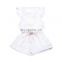 Cute Baby Rompers Girl Summer Flutter Sleeve Single Breasted Baby Jumpsuit with Pocket Design Baby Onesie Kids Clothes 1-5T