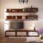 Modern design lcd tv cabinet design with showcase