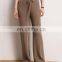 Women Waffle Knit Loose Wide Leg Casual Cashmere Pants with Drawstring