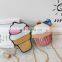 2020 wholesale latest design, Cute Ice Cream Cupcake Messenger Crossbody Bag PU Leather Small Chain Clutch handbags girls/