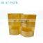 High quality resealable natural kraft paper stand up pouch with zip lock