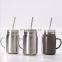 custom new product 550ml double wall stainless steel mug with handle