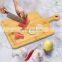 Bamboo Wooden Cutting Board with Handle Handmade Cheese Cutting Board Countertop Kitchen Chopping Block Board for Fruit Cheese