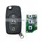 433 MHz ID48 Chip 3 Buttons Flip Remote Car Key Fob Fit For Audi A3 A4 A6 A8 TT Auto Key