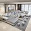 Leather Fabric Luxury Modern Designs Sectional Living Room Sofas Bed Furniture 7 Seater Sofa Set for Living Room Furniture