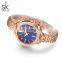 SHENGKE Watch Gift Set Luxury Bracelet Wristwatch Lady Wristwatch Rose Gold Alloy Band K0089L Bracelet Watch Dress Party Gift