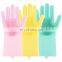 Dishwashing GloveR Magic Silicone Scrubber Rubber Cleaning GloveRs For Kitchen Pet