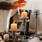 Home Decorative Pillar Tall Gold Wedding Table Centerpieces Crystal Candle Holders With Silver Stand