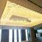 Modern Hanging Lighting Luxury Hotel Rectangle Ceiling Chrome LED Crystal Chandelier