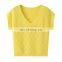 OEM Manufacturer's Casual Solid Embroidered Candy Color Sleeveless Pullover V-Neck Knitted Cashmere Sweater Vest Outer Wear