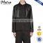 Customised Mens Black Twill & Leather Cape Shirts