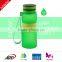 500ml 16oz Kids silicone water bottle with popular cap, foldable soprts water bottles BPA Free, Up to LFGB Standard