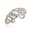 Full cyrstal elastic movable joint finger ring