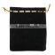 China Factory Customized Velvet Black Jewelry Bag Wholesales B197