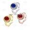 KZCR291 18K Gold Jewerly Zircon Ruby Ring For Women