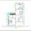 plat roof family home/pre-made electric pipes one bedroom home plan/single little hotel with water pipe