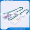 Promotion fabric sublimation printed lanyard strap with id badge holder