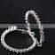 >SW16582 Classic Thick Rhinestone Hoop Earrings Women/
