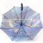 Retail blue color bright color auto open sun straight rain mbrella