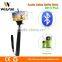 wholesale item for resale selfie stick with cable, selfie stick extendable hand held monopod, cable monopod for smartphone