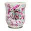 Cerise and silver series crackle mosaic glass oil burner for home decoration