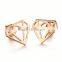 2016 New Products Rose Gold Diamond Shape Beautiful Earrings For Girls