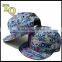 embroidery and prinitng floral cap flat brim hip-hop snapback cap