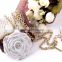 New Design Hot Sale Fashion delicate rose pendant long chain necklace, flower pendant necklace