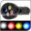 Traffic Cree Q5 Led Camping Torch Light Rechargeable 4 Color Hunting Led Flashlight
