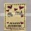 Environmental silk screen printed main mark label for tweed coat