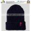 Designy our own logo acrylic y cable knit beanie