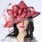 fashion lady accessory of sinamay red church hats