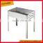 A728-B Black outdoor stainless steel foldable charcoal BBQ grill