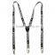 embroidery logo fashion suspenders adjustable elastic braces